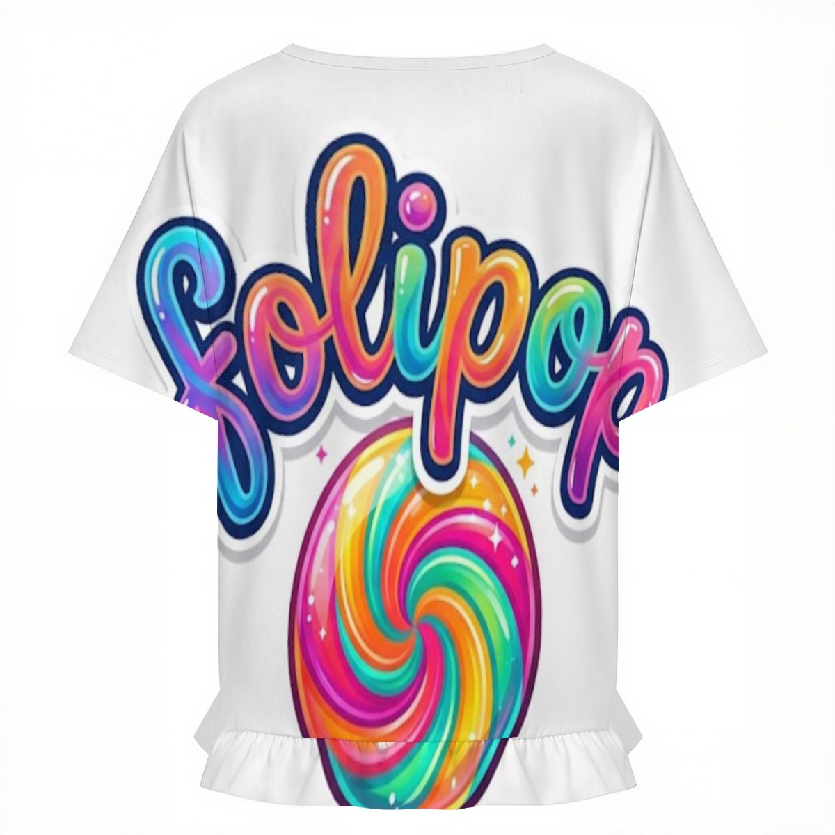 Women's Ruffle Hem Short Sleeve T-shirt