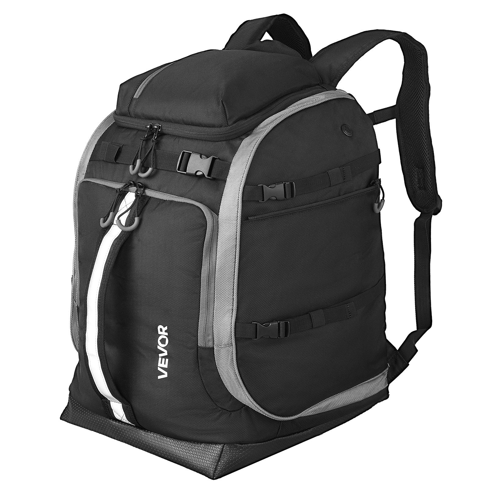 Ski Boot Bag, 65L, Snowboard Boots Travel Backpack For Men Women, With Waterproof Exterior & Bottom, Durable 1680D Oxford, Bag For Skis, Snowboard, Helmet, Goggles, Gloves, Accessories (Black).