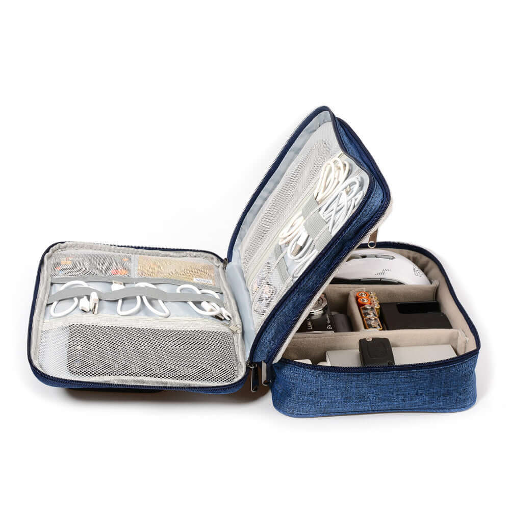 Foliroses™ Digital Nomad Tech Vault – Universal Travel Electronics &amp; Cable Organizer Case