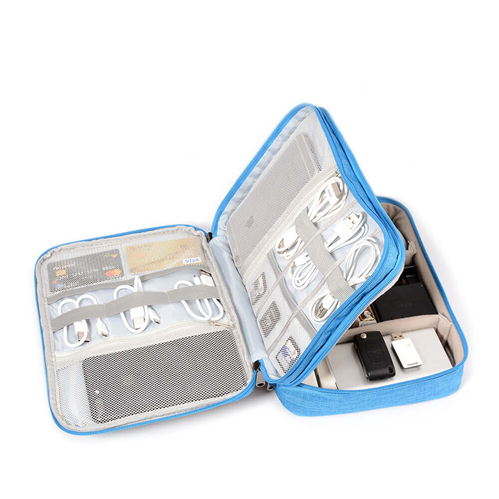 Foliroses™ Digital Nomad Tech Vault – Universal Travel Electronics &amp; Cable Organizer Case