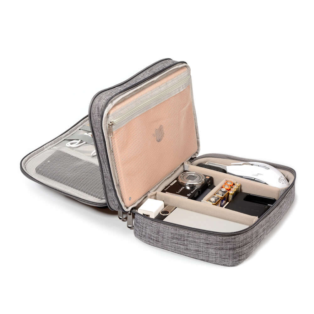 Foliroses™ Digital Nomad Tech Vault – Universal Travel Electronics &amp; Cable Organizer Case