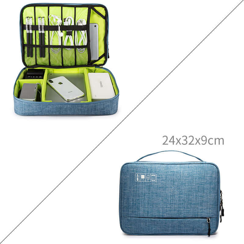 Foliroses™ Versatile Travel Gadget Pouch – Multi-Layer Waterproof Organizer for Tech & Beauty Essentials