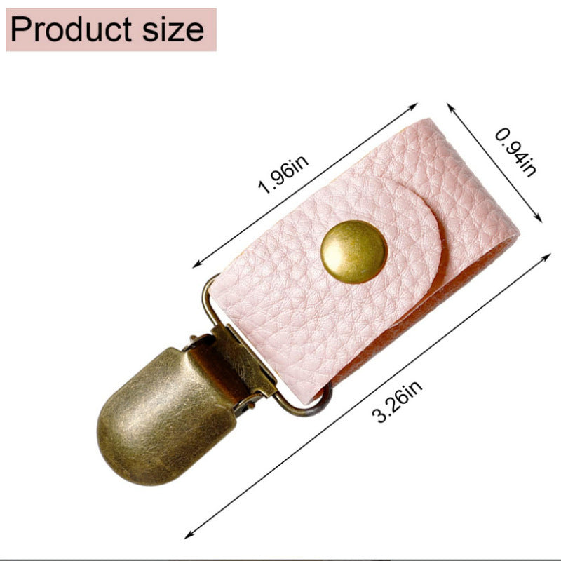 Foliroses™ Artisan Leather Hat Clip – Luxury Anti-Loss Travel Holder & Handbag Pendant