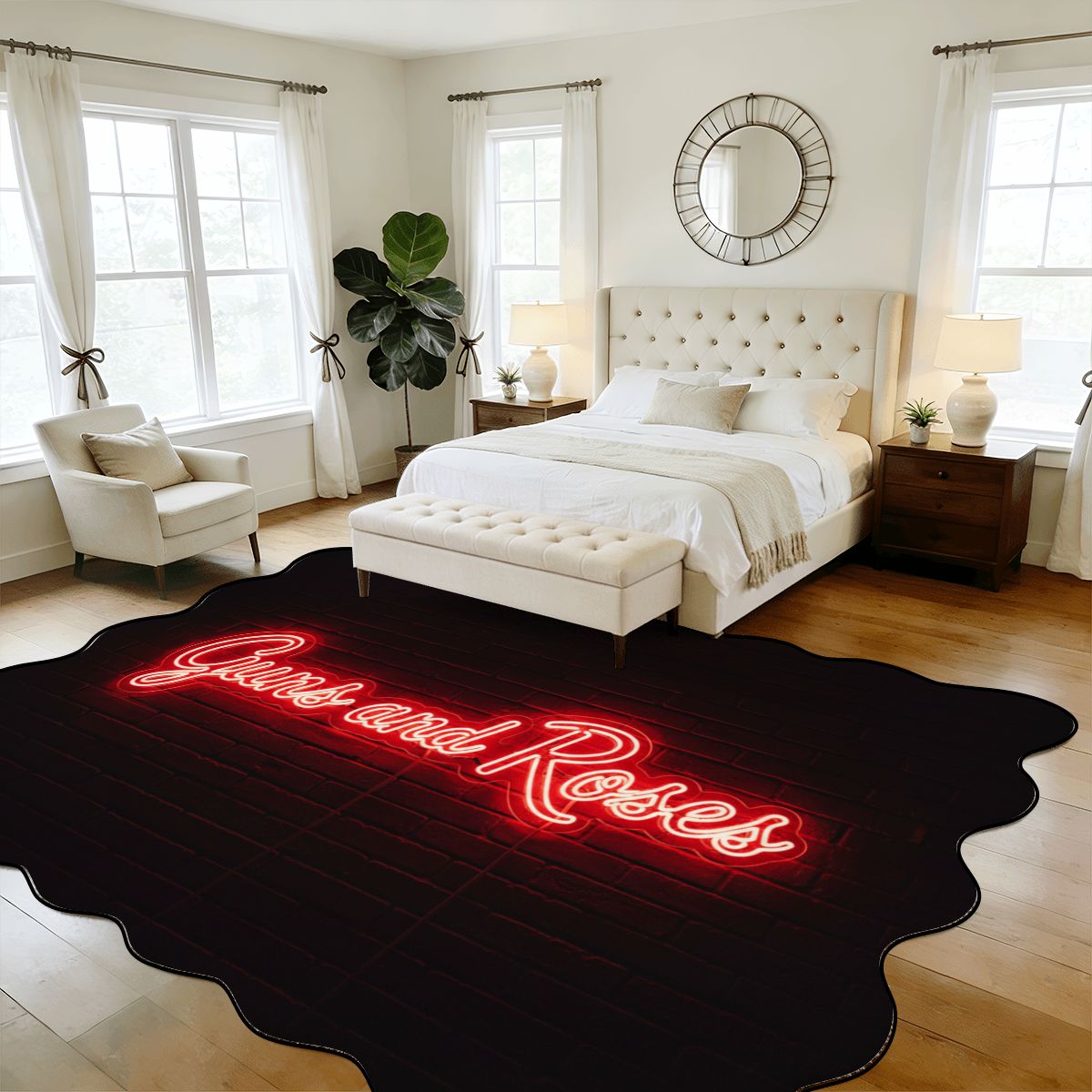 Scalloped Area Rug 168"x118"