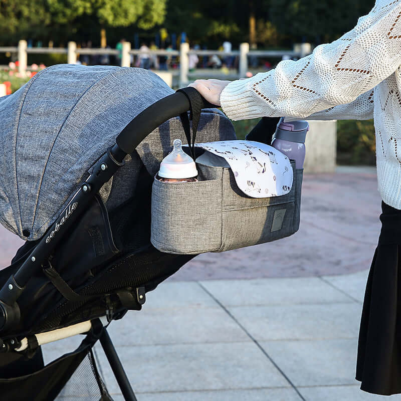 Foliroses™ Elite Stroller Organizer – Universal Large-Capacity Parent Command Center with Insulated Cup Holders