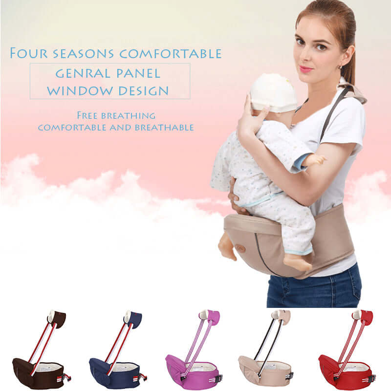 Foliroses™ Ergo-Lift 2-in-1 Baby Hip Seat – Effortless Newborn & Toddler Waist Carrier for Back Pain Relief