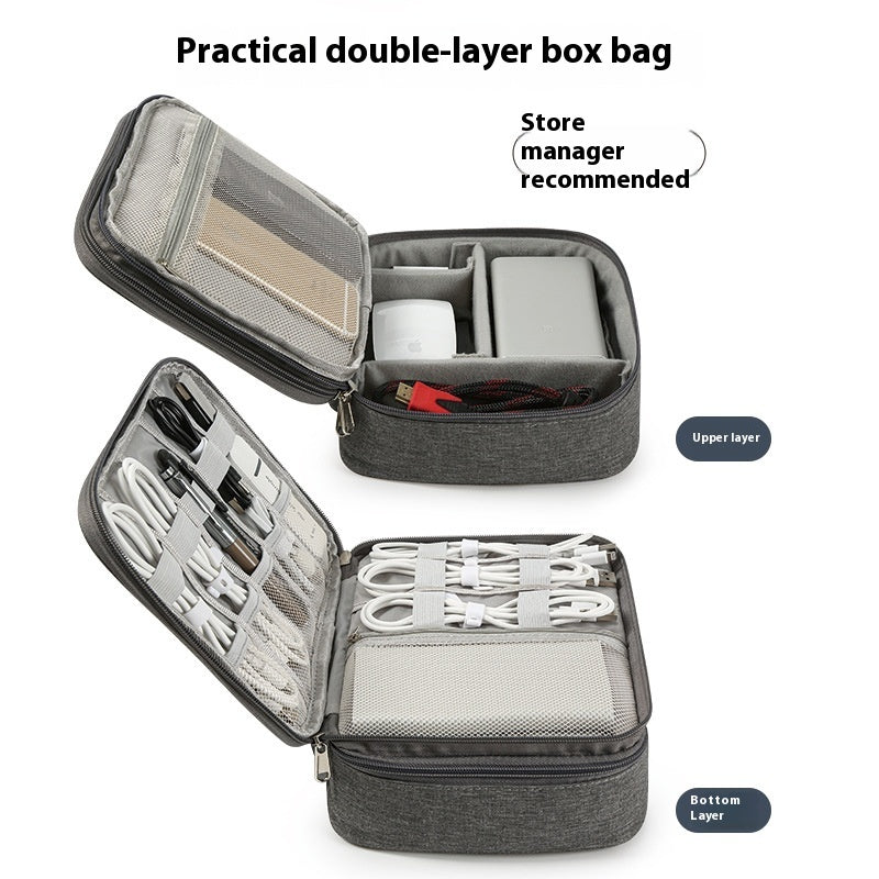 Foliroses™ Digital Frontier Pouch – Slim Portable Organizer for Cables, Power Banks & Tech Gear