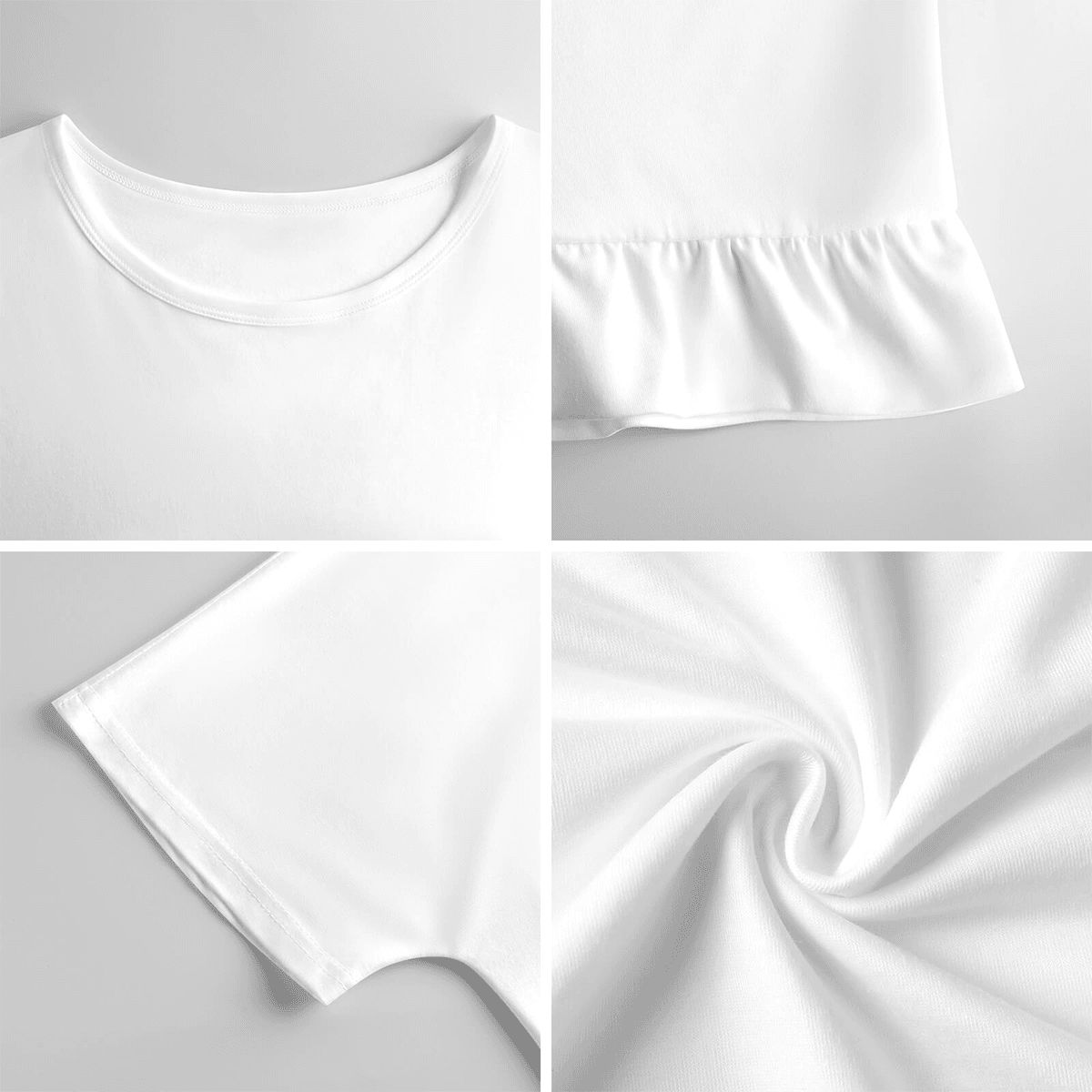 Women's Ruffle Hem Short Sleeve T-shirt