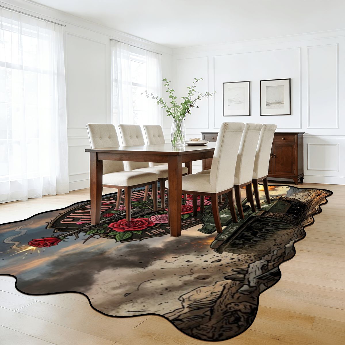 Scalloped Area Rug 168"x118"