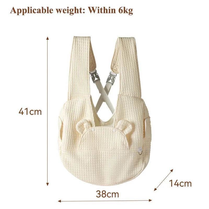 Foliroses™ Cloud-Comfort Breathable Pet Carrier – Hands-Free Front Chest Backpack for Dogs & Cats