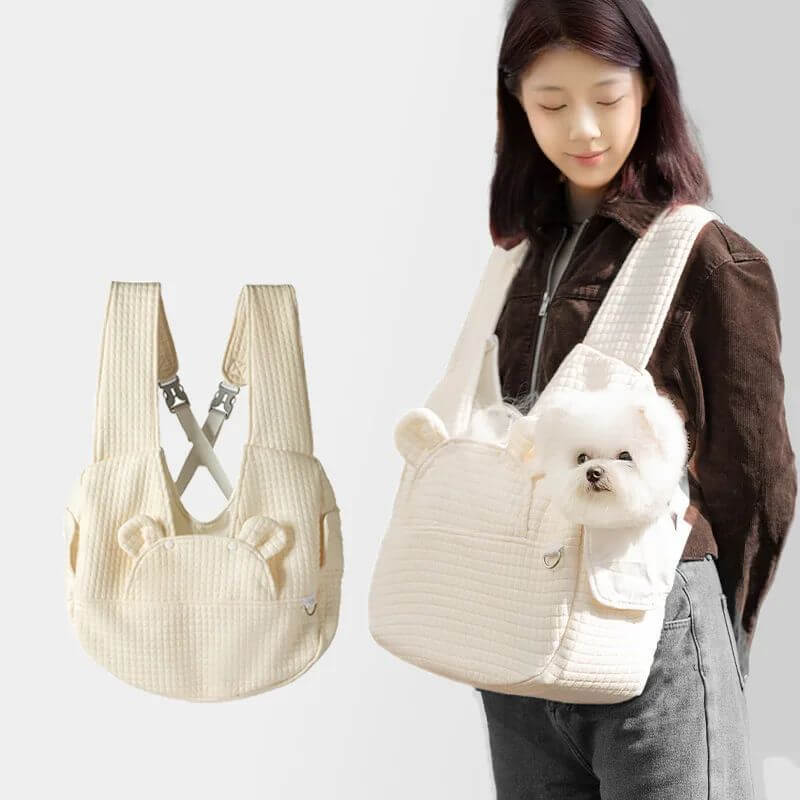 Foliroses™ Cloud-Comfort Breathable Pet Carrier – Hands-Free Front Chest Backpack for Dogs & Cats