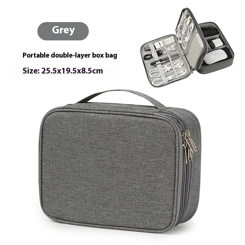 Foliroses™ Digital Frontier Pouch – Slim Portable Organizer for Cables, Power Banks & Tech Gear