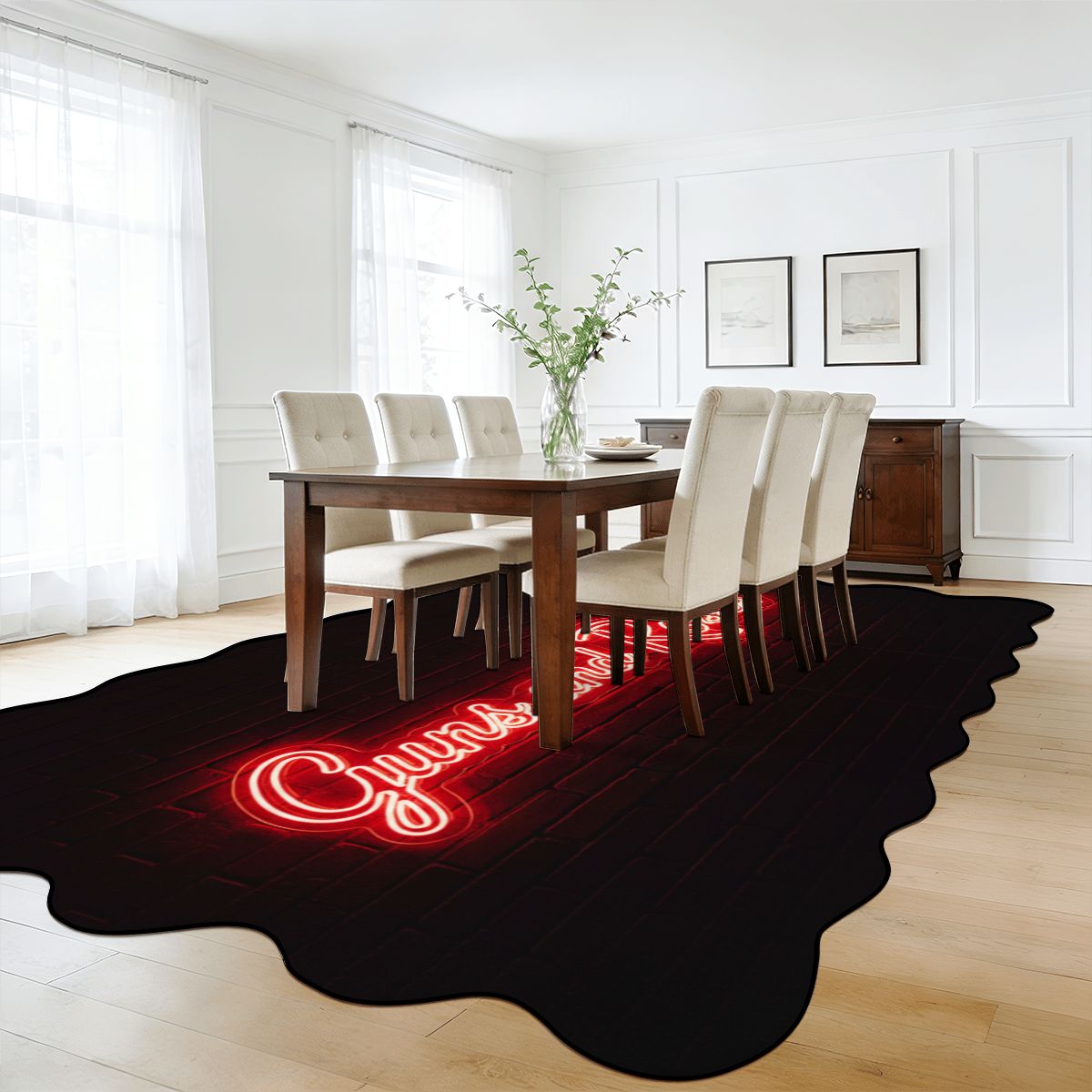 Scalloped Area Rug 168"x118"