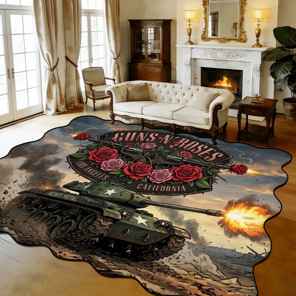 Scalloped Area Rug 168"x118"